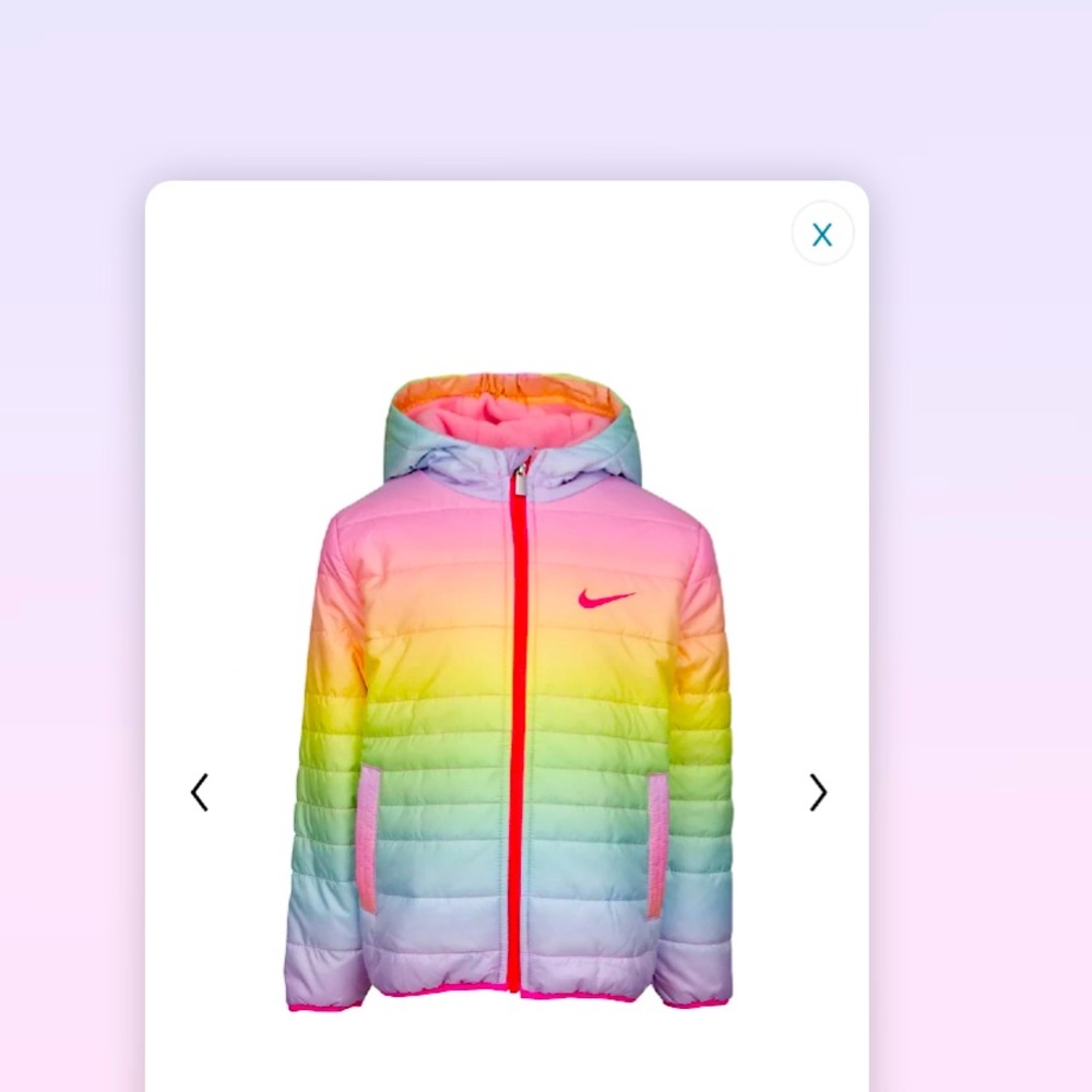 Nike rainbow puffer jacket